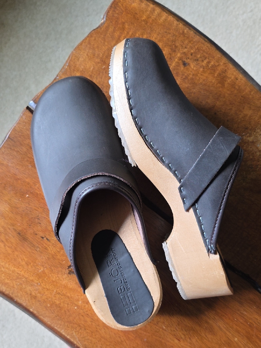Bjork Dark Brown Wooden Clog
